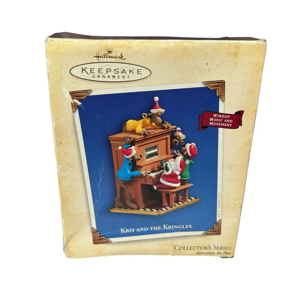Vtg Hallmark Keepsake Ornament Kris and the Kringles Wind Up Music & Moves 2004